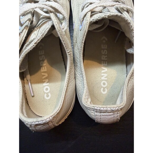 Converse Leather Low Top Grey Womens 6 Mens 4 - Picture 7 of 9